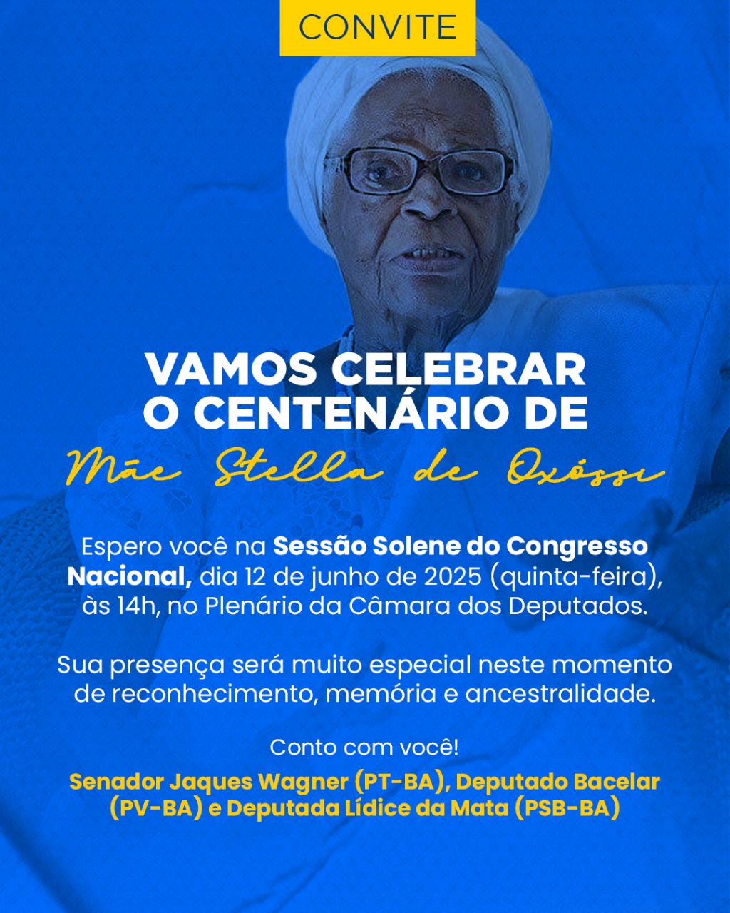 Congresso Nacional realiza sessão solene em homenagem ao centenário de Mãe Stella de Oxóssi