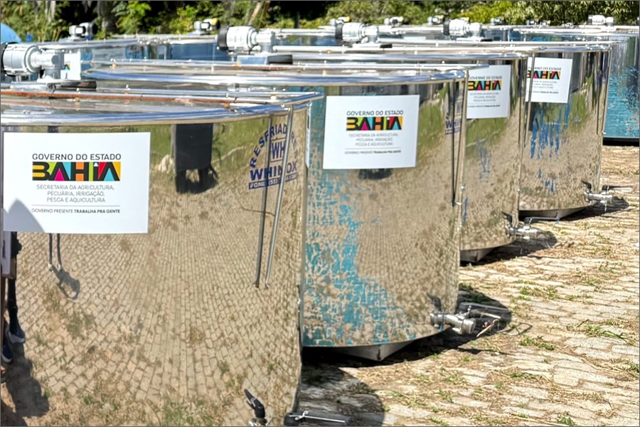 Itagimirim recebe dois tanques resfriadores de leite para fortalecer a produção local